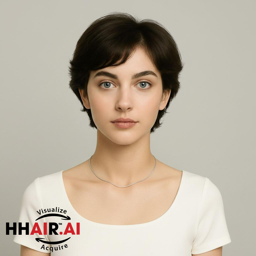 Women’s Full Wig – Light Wavy Bob Pixie Style, Ultra-Thin Skin Type 3