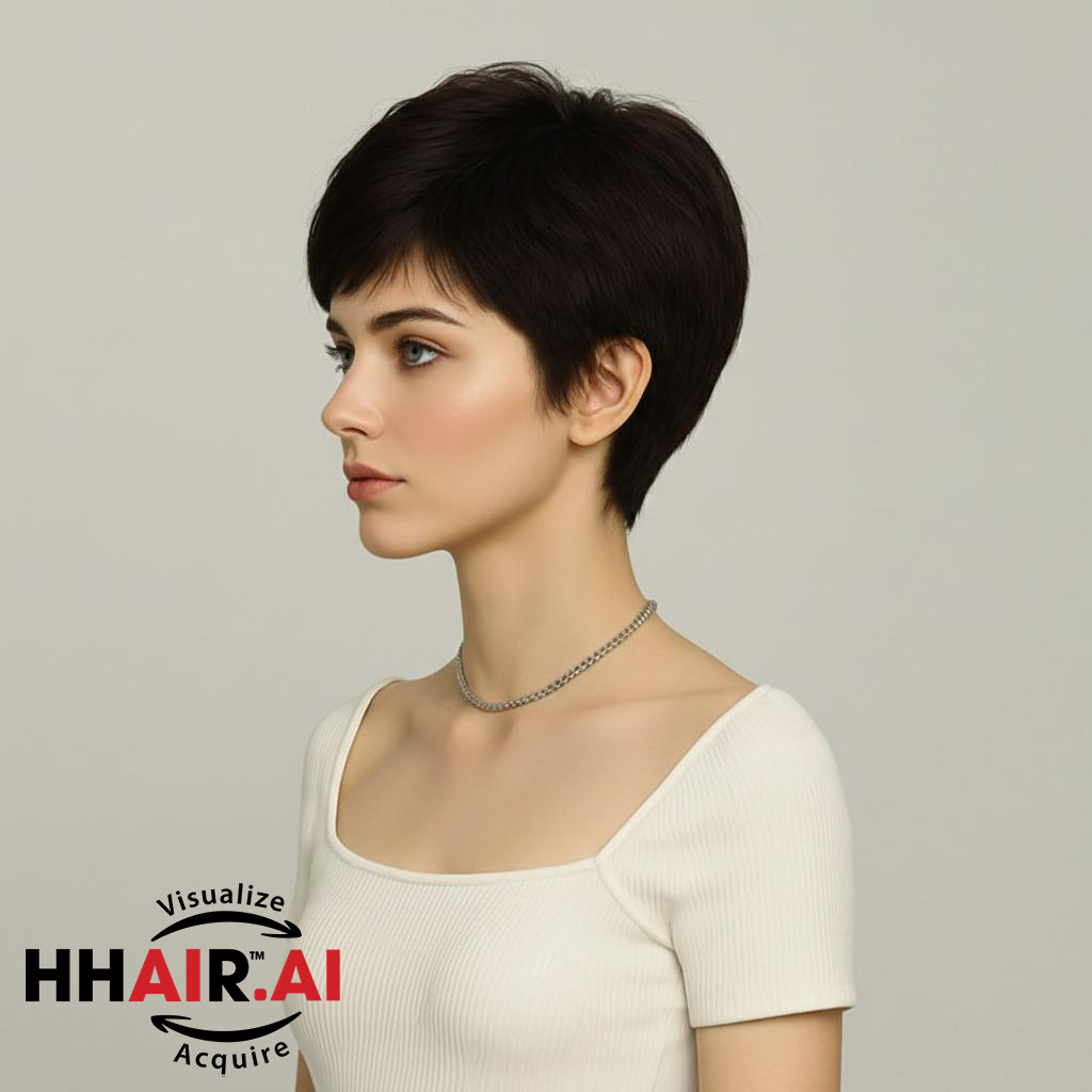 Women’s Full Wig – Bob Pixie Style, Full Skin Base, 4D Ultra-Thin Skin