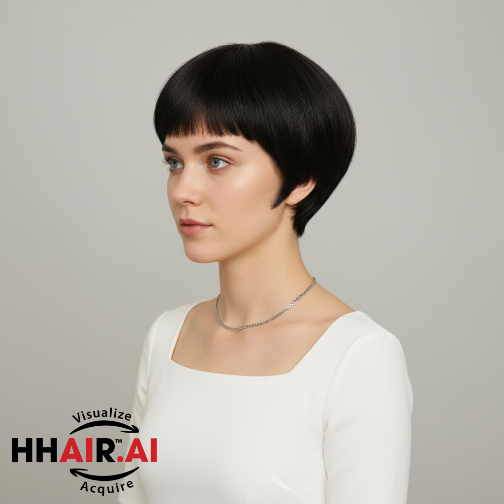 Women’s Full Wig – Short Curly Shoulder-Length Style for Middle-Aged Women
