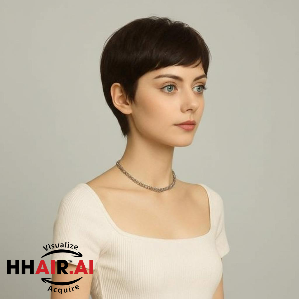 Women’s Full Wig – Short Layered Pixie Style for Middle-Aged Women