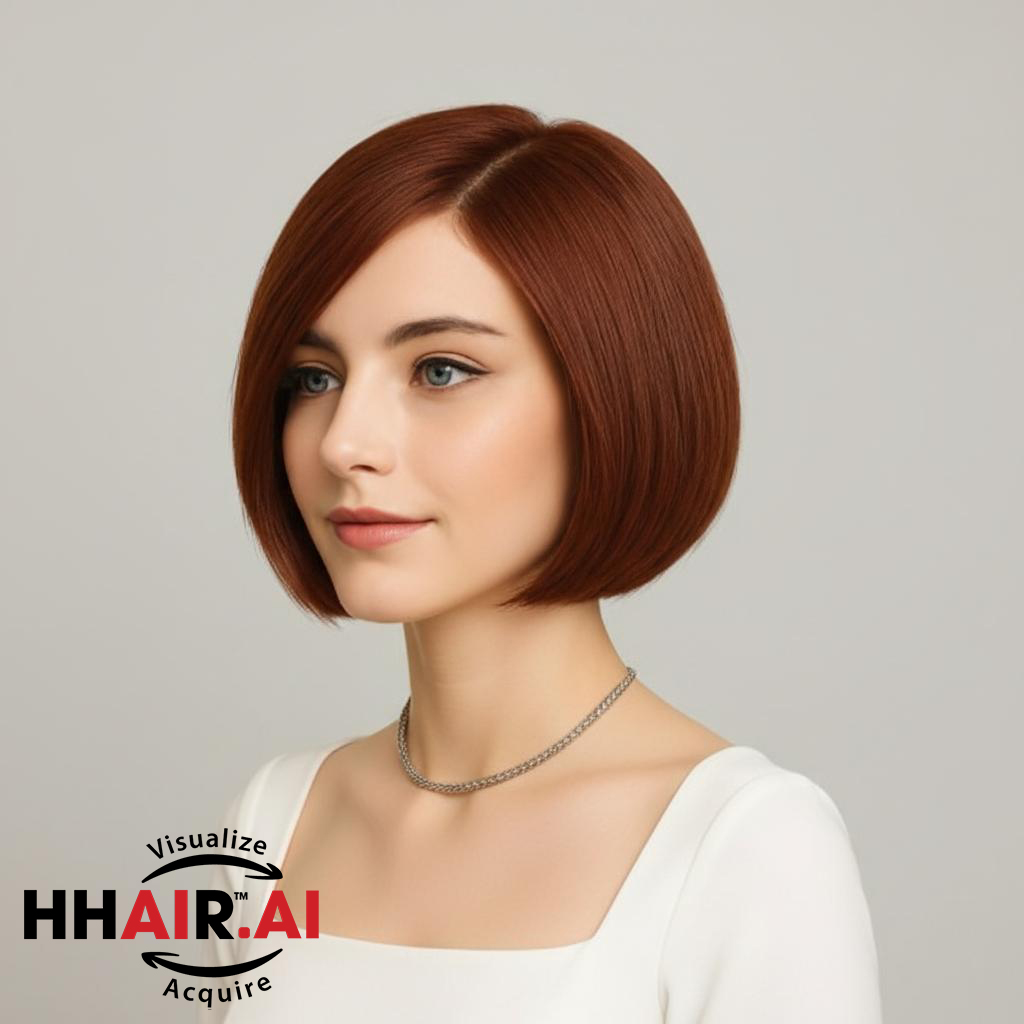 Women’s Full Wig – Ultra-Thin Skin, Human Hair, 25cm, 7/3 Side Part