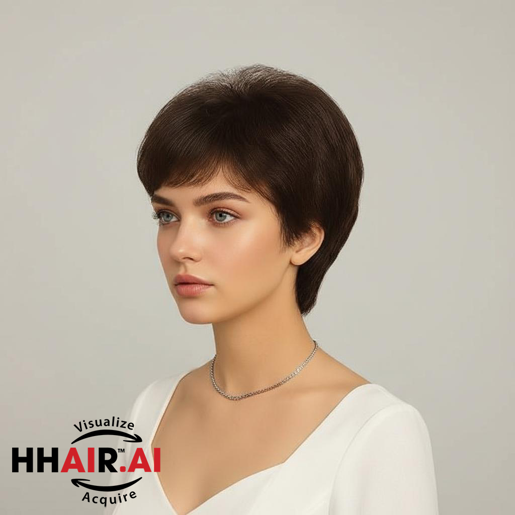 Women’s Full Wig – Styled Pixie Cut, Ultra-Thin Skin