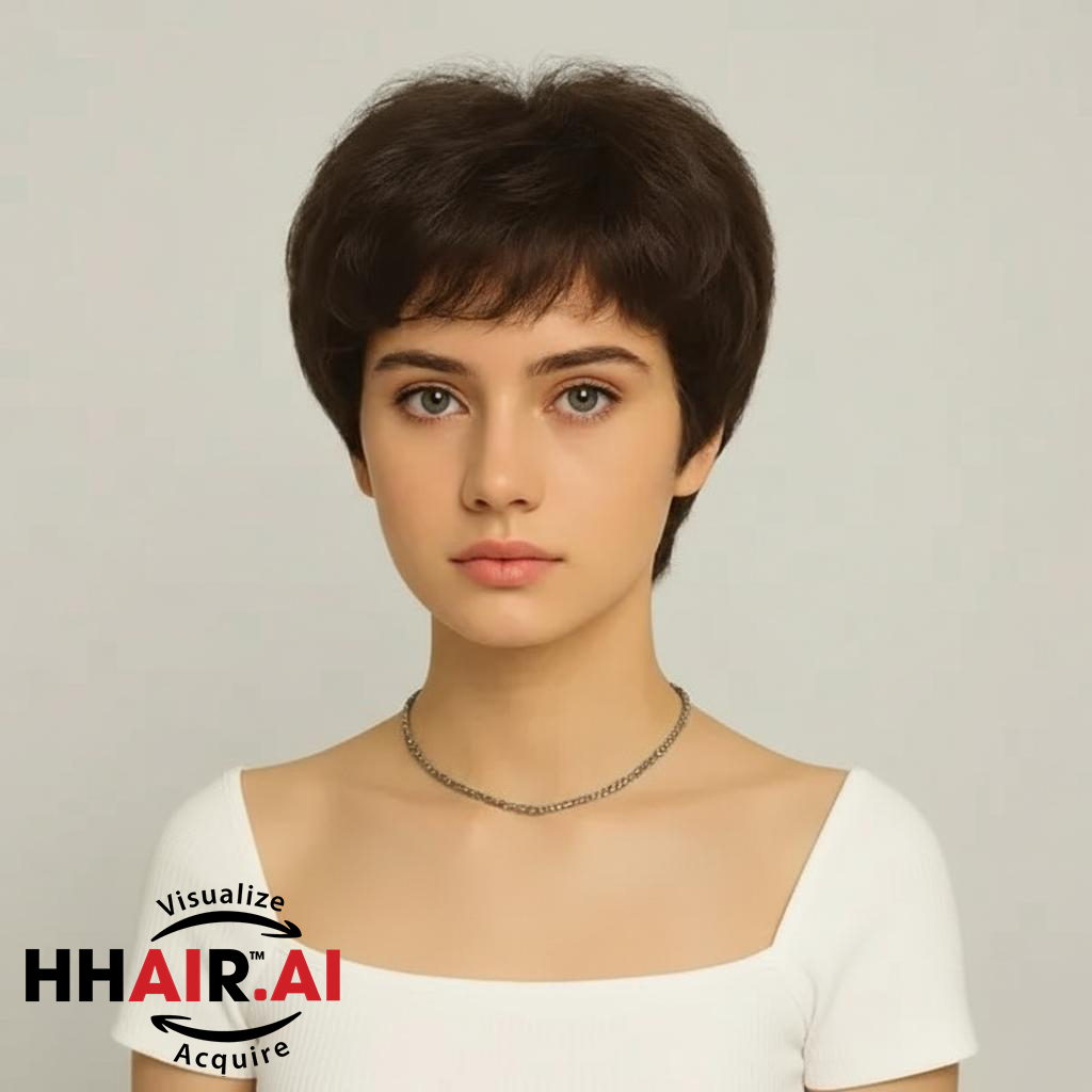 Women’s Full Wig – Styled Pixie Cut, Ultra-Thin Skin