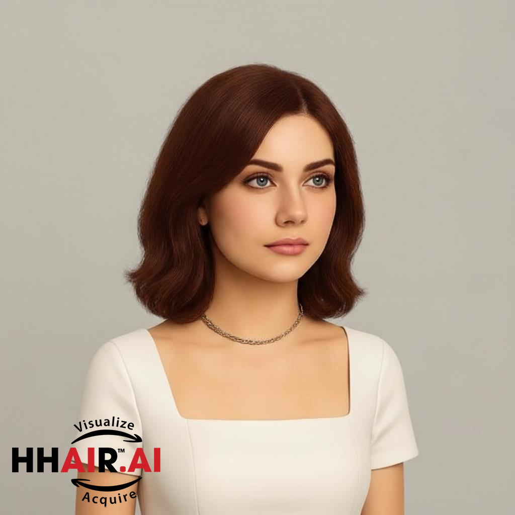 Women’s Full Wig – Two Bangs, 7/3 Side Part, Shoulder-Length Curly