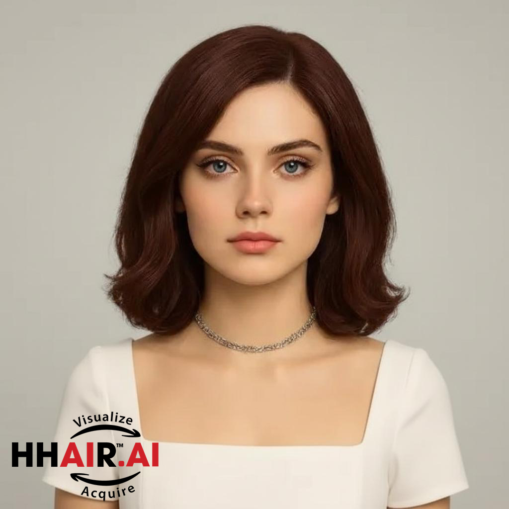 Women’s Full Wig – Two Bangs, 7/3 Side Part, Shoulder-Length Curly