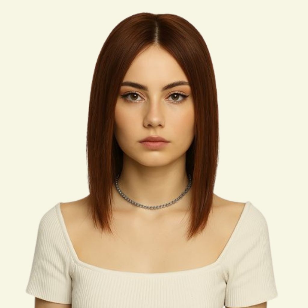 Women’s Top Hairpiece – 3D Ultra-Thin Skin, Two Bangs, Length 30–35cm