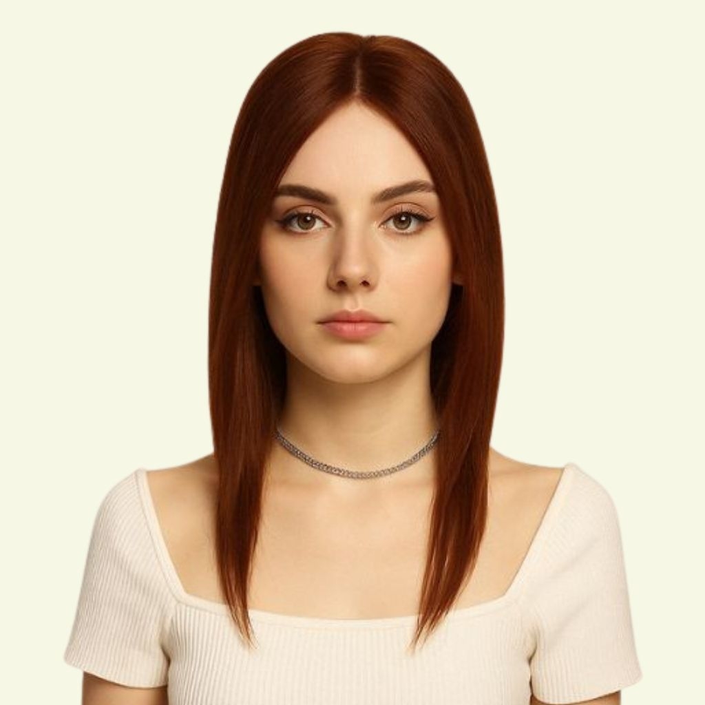Women’s Top Hairpiece – 4D Ultra-Thin Skin, Two Bangs, 35cm
