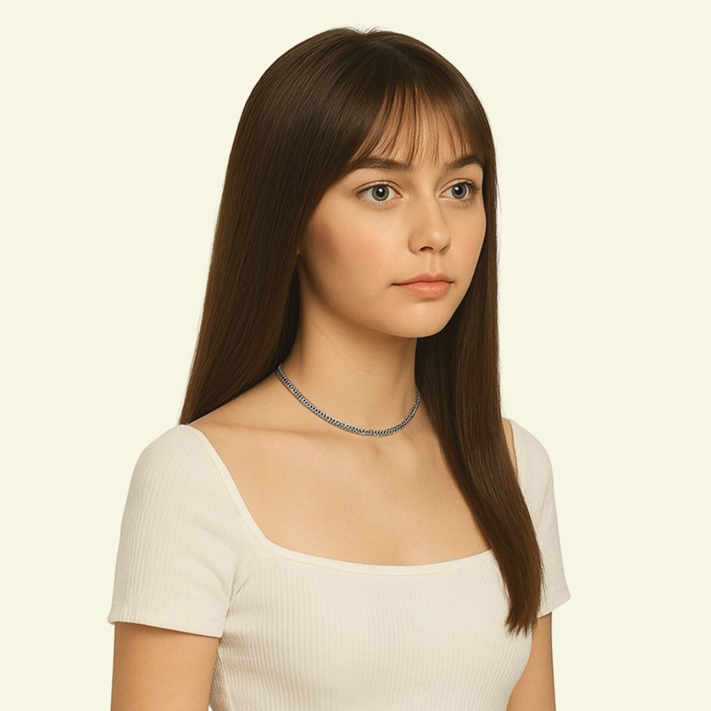 Women’s Hair Topper – 3D Ultra-Thin Skin, Grey Hair Coverage, Size 7x10cm