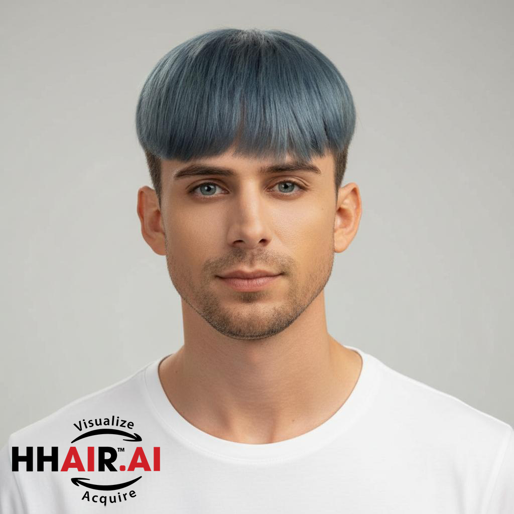 Men’s Top Hair System – Basic Emerald Green, Full Skin Base, 3D