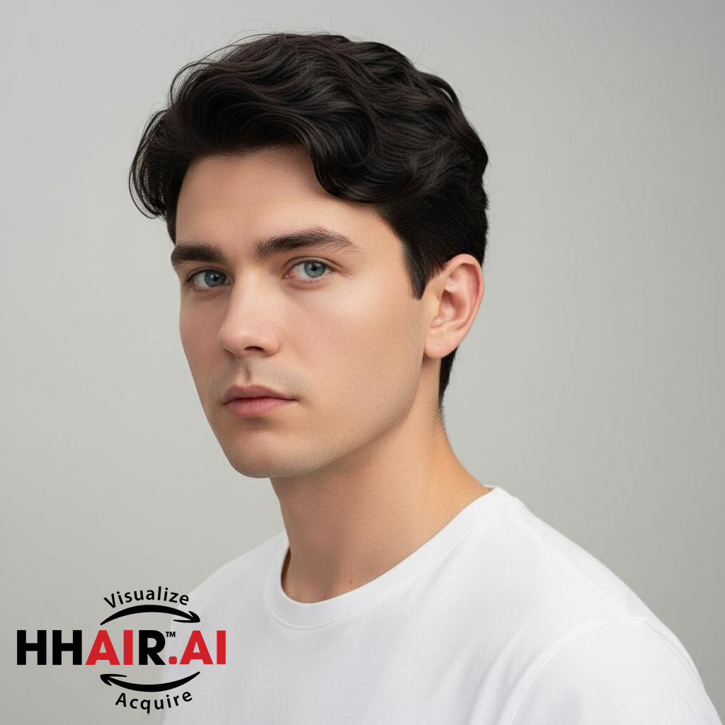 Men’s Top Hair System – 3D Ultra-Thin Skin, Classic Basic Style, Dark Brown