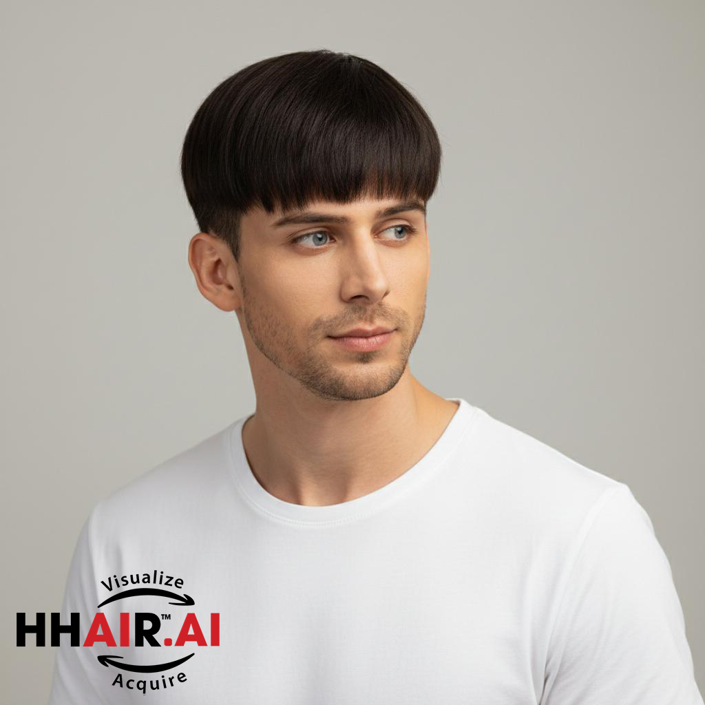 Men’s Top Hair System – Layered Style, Dark Brown