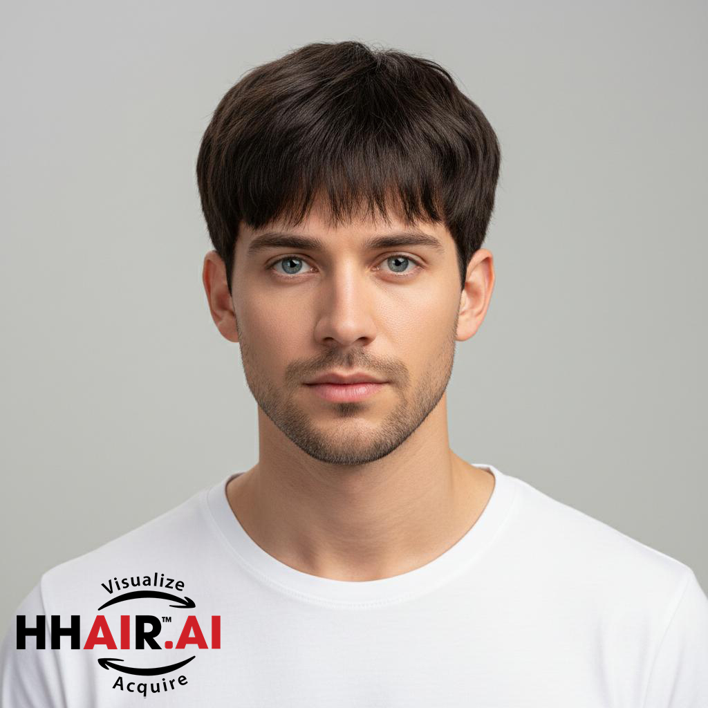 Men’s Top Hair System – Layered Style, Dark Brown