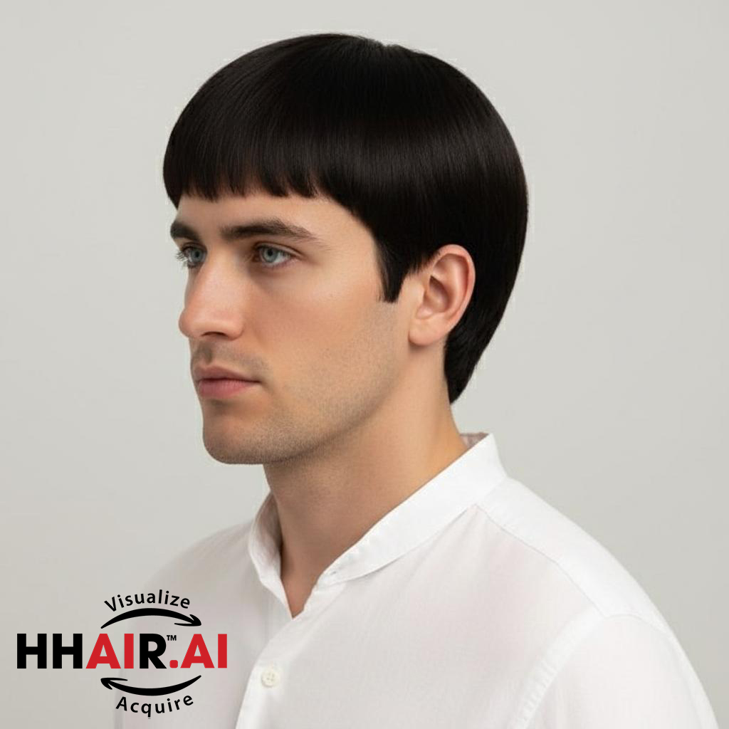 Men’s Full Wig – Simple Style, Human Hair