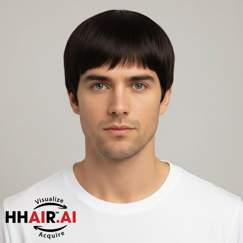 Men’s Full Wig – Simple Style, Human Hair
