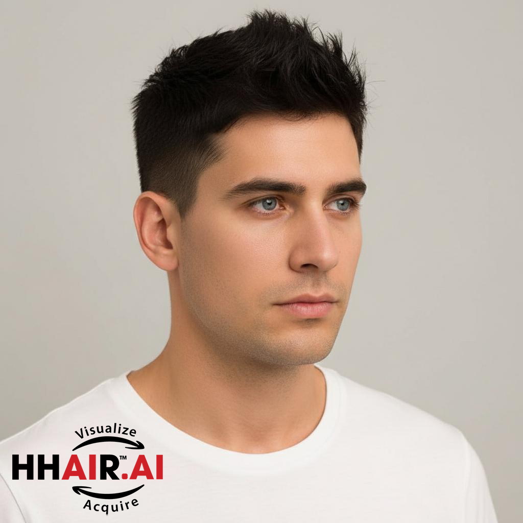 Men’s Hair System – Mohican Style, Human Hair
