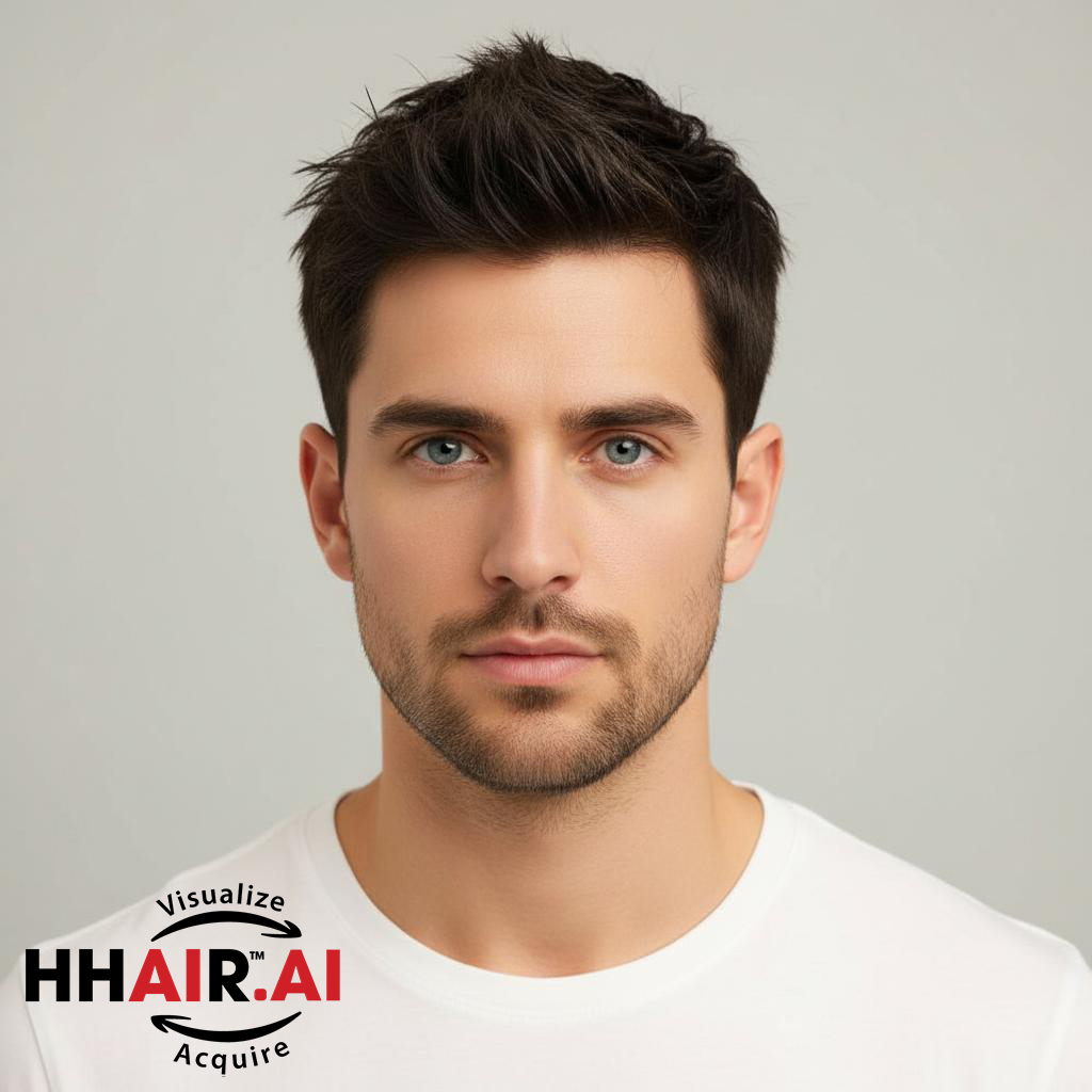 Men’s Hair System – Mohican Style, Human Hair