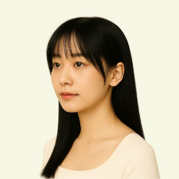 Clip-In Bangs – Volumizing Bangs, Human Hair, 2 Clips, Length 20–25cm