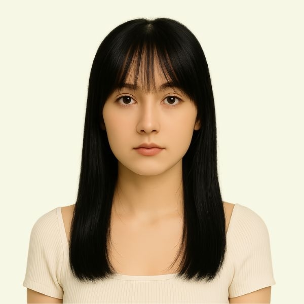 Clip-In Bangs – Volumizing Bangs, Human Hair, 2 Clips, Length 20–25cm