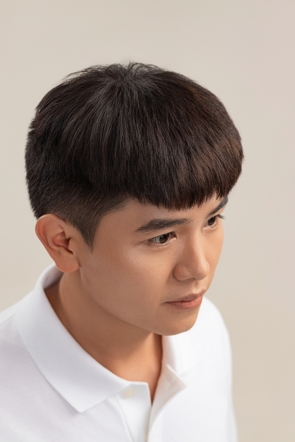 Men's Wig with MONO - Men's Topper Mohican Brown Black