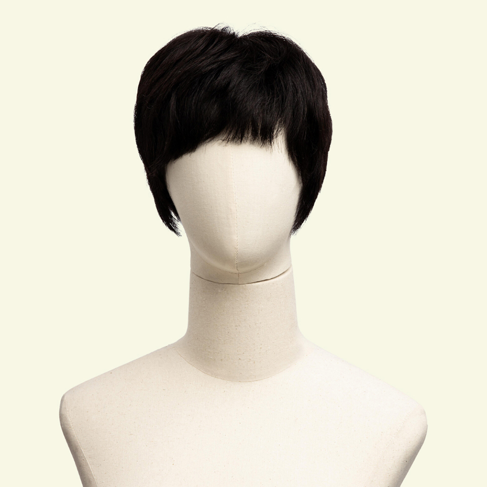 3D - Real Hair Women's Full Short Pixie Wig
