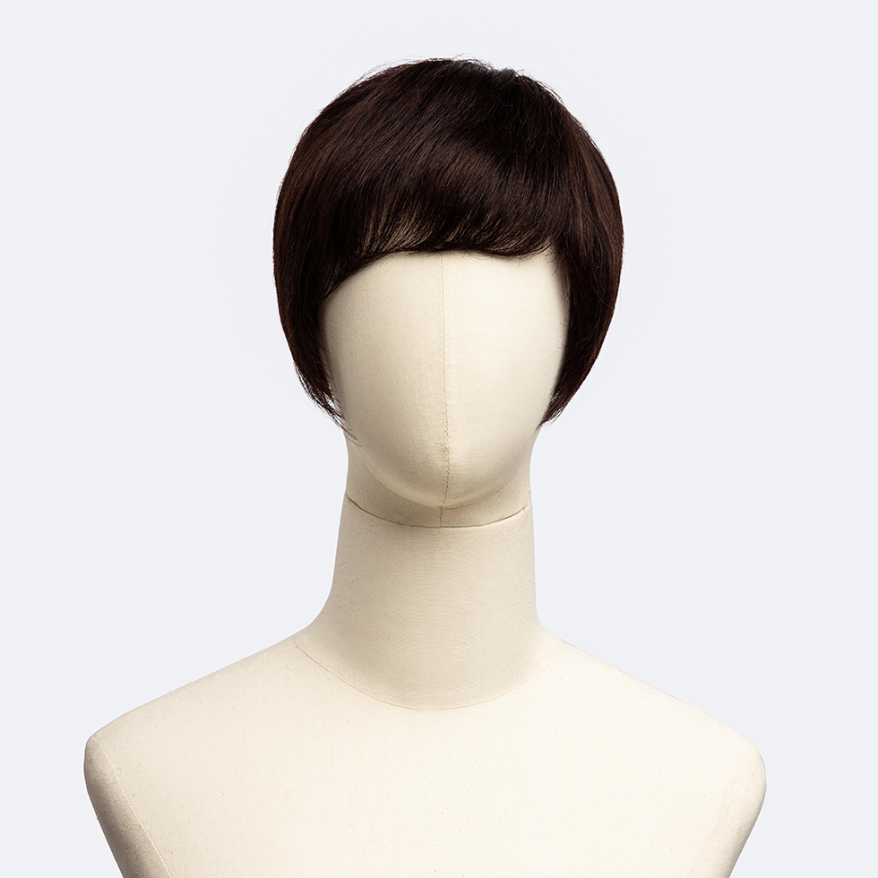 Short Handmade Human Hair Wig with Jet Black Bob