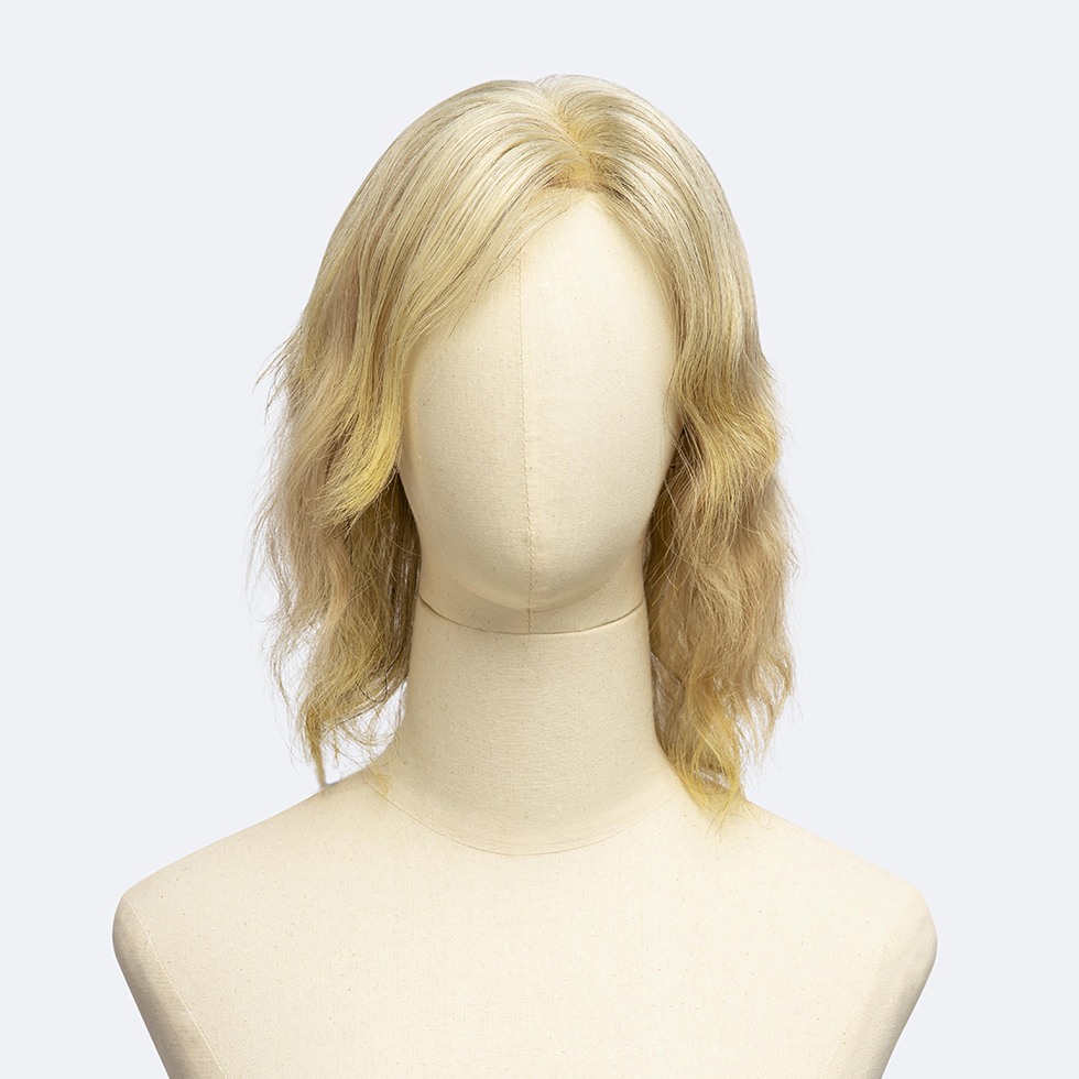 Women's Full Shoulder-Length Wavy Wig Made from Real Hair