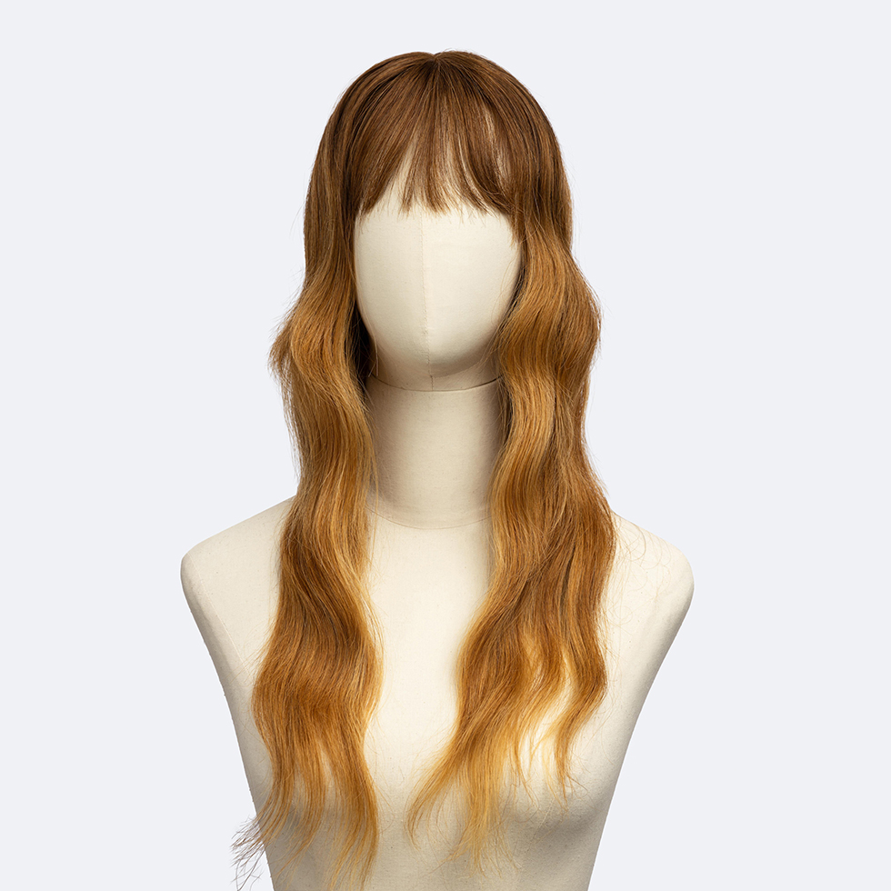 Women's Full Long Wavy Wig in Brown Blonde Made